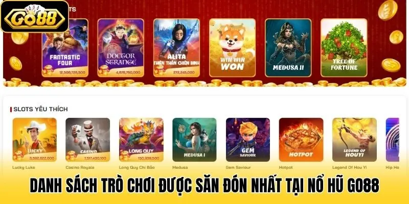 Nổ Hũ 1 Danh sách trò chơi được săn đón nhất tại Nổ Hũ Go88
