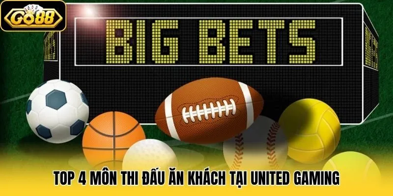United Gaming - Sảnh Cược Thể Thao Ăn Khách #1 Tại Go88 3 Top 4 môn thi đấu ăn khách tại United Gaming